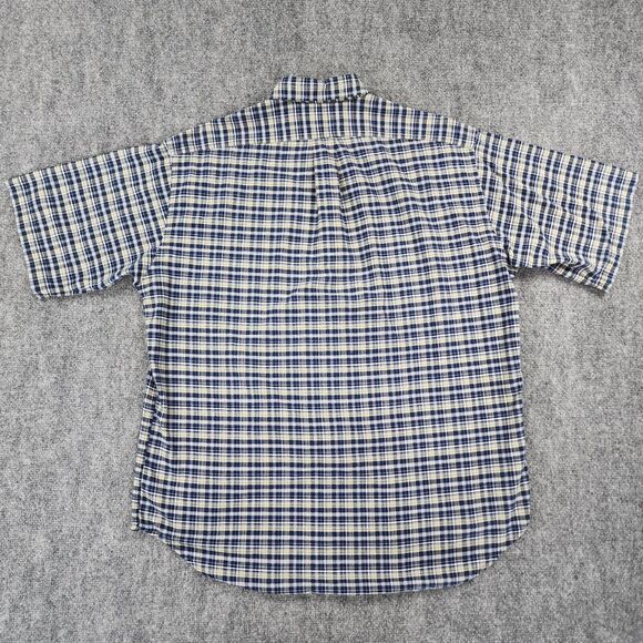 Ralph Lauren Shirt Mens Large Blue Green Plaid Blaire Short Sleeve Button Down - Picture 3 of 13